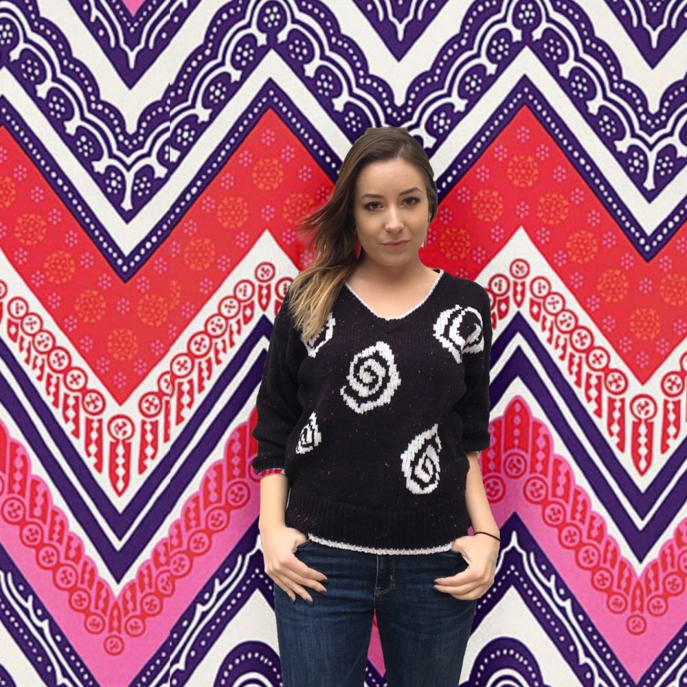 Vintage 1980's Graphic Sweater